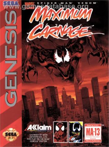 Cover Spider-Man and Venom - Maximum Carnage for Genesis - Mega Drive